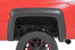 Rough Country F-C11412B Pocket Fender Flares Chevy Silverado 1500 (14-18)/2500HD (15-19)