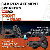 Car Speaker Replacement fits 1987-1996 for Dodge Dakota