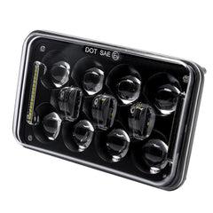 Heise HE-4X6B1 4"X6" LED Light with Black Front Face - 4x6 Inch, 18 LED