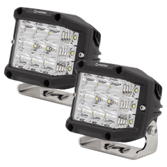 Heise HE-HCL1402PK High Output Cube Light - 4 Inch, 15 LED, 2-Pack with Harness
