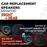 Car Speaker Replacement fits 2000-2002 for Toyota Tundra crew cab