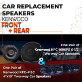 Car Speaker Replacement fits 1995-1999 for GMC Yukon / Yukon Denali 2 door