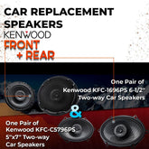 Car Speaker Replacement fits 2004.5-2004.5 for Kia Spectra Base, LS