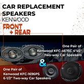 Car Speaker Replacement fits 1997-2002 for Jeep Wrangler
