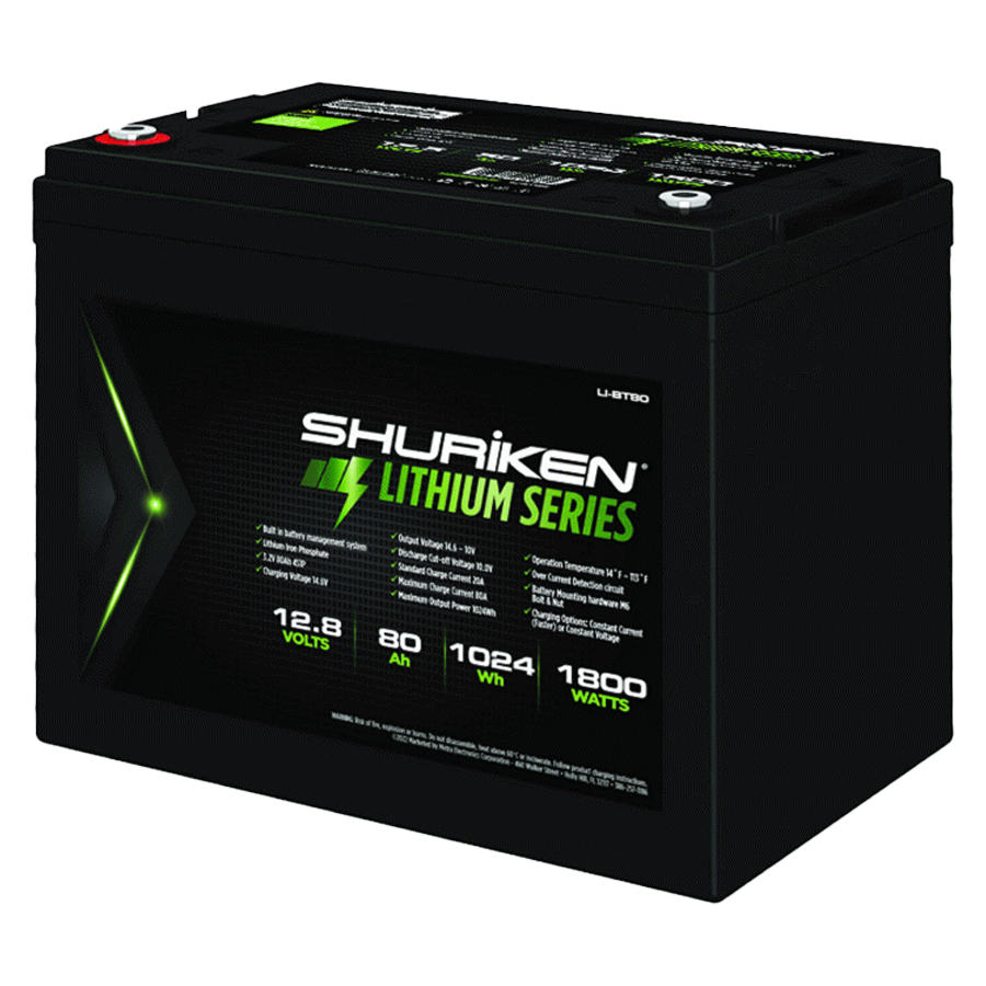 Shuriken LI-BT80 1800W / 80 Amp Hours Lithium Iron Battery