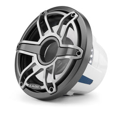 JL Audio M6-10W-S-GmTi-i-4 M6 Series 10" marine subwoofer with LED light designed for enclosures (Gunmetal Sport Grille and Titanium Grille Insert)