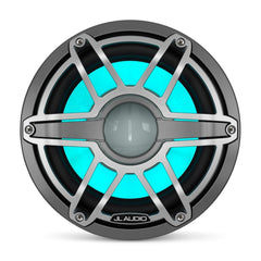 JL Audio M6-10W-S-GmTi-i-4 M6 Series 10" marine subwoofer with LED light designed for enclosures (Gunmetal Sport Grille and Titanium Grille Insert)