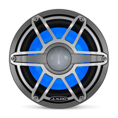 JL Audio M6-10W-S-GmTi-i-4 M6 Series 10" marine subwoofer with LED light designed for enclosures (Gunmetal Sport Grille and Titanium Grille Insert)