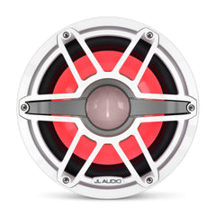 JL Audio M6-10W-S-GwGw-i-4 M6 Series 10" marine subwoofer with LED light designed for enclosures (Gloss White Sport Grille)