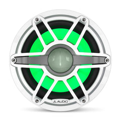 JL Audio M6-10W-S-GwGw-i-4 M6 Series 10" marine subwoofer with LED light designed for enclosures (Gloss White Sport Grille)