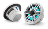 JL Audio M6-650X-S-GwGw-i M6 Series 6-1/2" marine speakers with LED lights (Gloss White Sport Grille)