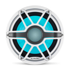 JL Audio M6-8IB-S-GwGw-i-4 M6 Series 8" marine subwoofer with LED light optimized for free air use (Gloss White Sport Grille)