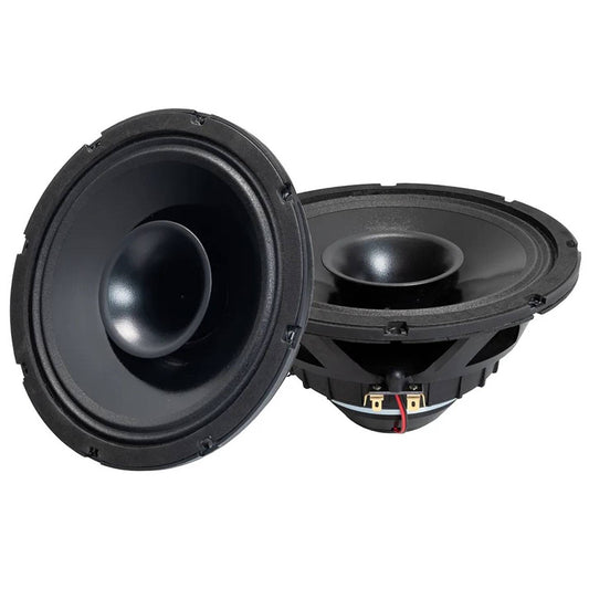Soundstream Reserve MAS802HT 8 inch High Efficiency Horn Loaded Speaker with Ring Radiator Tweeter and built-in Crossovers 2 ohm.  With grills.