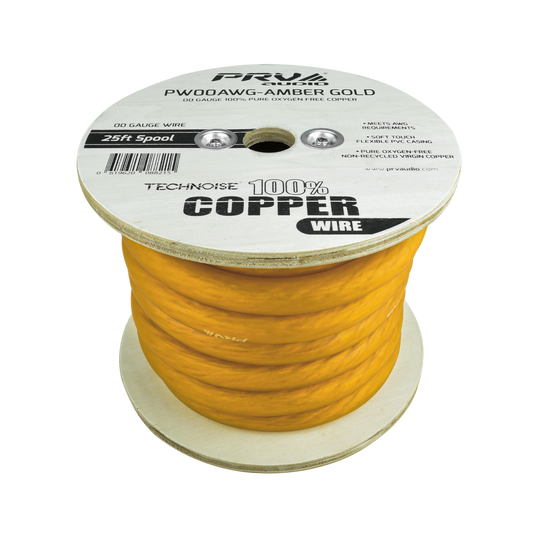 PRV Audio PW00AWG-AMBER GOLD Pure Oxygen Free Copper Power Wire