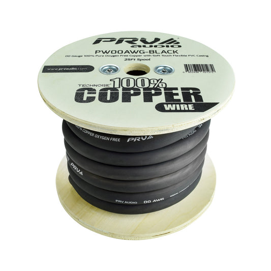 PRV Audio PW00AWG-BLACK Pure Oxygen Free Copper Power Wire