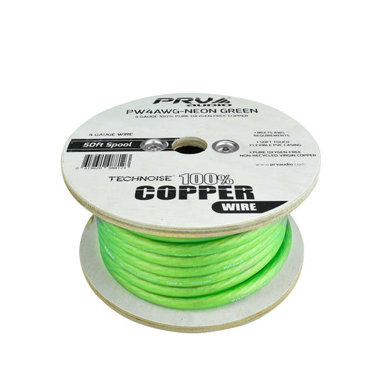 PRV Audio PW4AWG-NEON GREEN Pure Oxygen Free Copper Power Wire