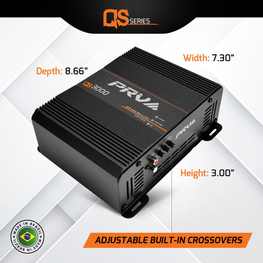 PRV Audio QS3000 2 Ohm 1 Channel Full Range Amplifier