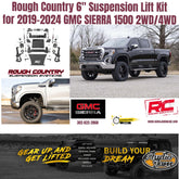Rough Country 6" Suspension Lift Kit for 2019-2024 GMC SIERRA 1500 2WD/4WD