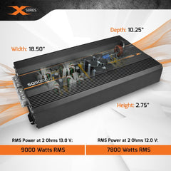 PRV Audio SQ9000X 2 Ohms Class xD 1 Channel Full Range Amplifier