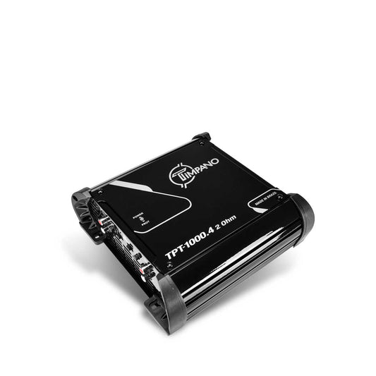 Timpano Audio TPT-1000.4 2 Ohm Compact 4 Channel Car Audio Amplifier  4x 260 Watts at 2 Ohm  High Power Stereo 12 volts Fullrange Class D Amp Bridgeable