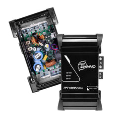Timpano Audio TPT-1500 2 Ohm 1500 Watts Car Audio Amplifier Fullrange 1 Channel Compact 12 volts Monoblock Fullrange Class D Car Amp