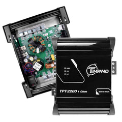 Timpano Audio TPT-2200 1 Ohm 2200 Watts Car Audio Amplifier Fullrange 1 Channel Compact 12 volts Monoblock Fullrange Class D Car Amp