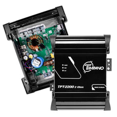 Timpano Audio TPT-2200 2 Ohm 2200 Watts Car Audio Amplifier Fullrange 1 Channel Compact 12 volts Monoblock Fullrange Class D Car Amp