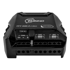 Timpano Audio TPT-500.4 2 Ohm Compact 4 Channel Car Audio Amplifier 4x 125 Watts at 2 Ohm Mini Stereo 12 volts Fullrange Class D Amp Bridgeable