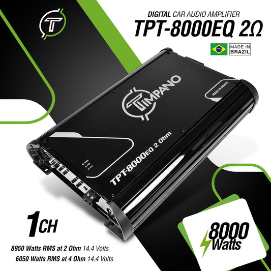 Timpano Audio TPT-8000EQ 2 Ohms 1 Channel Car Audio Amplifier