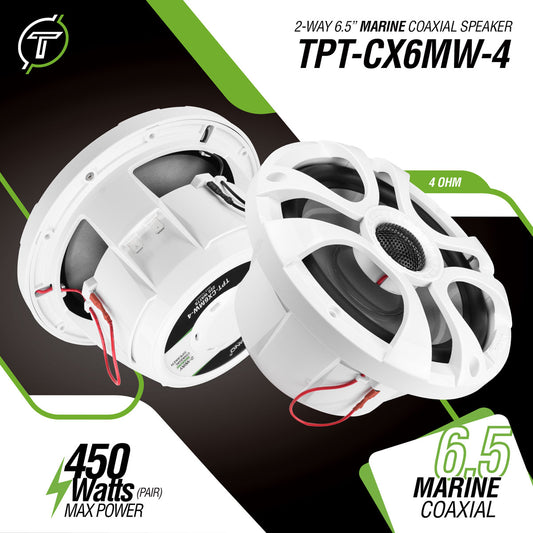 Timpano Audio TPT-CX6MW-4 2-WAY 6.5" MARINE GRADE COAXIAL SPEAKER