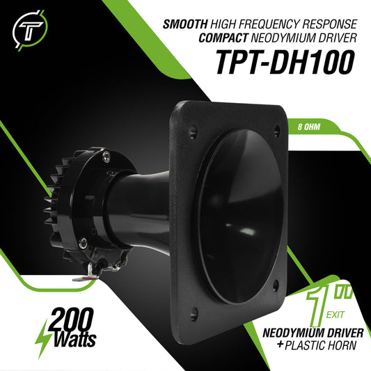Timpano Audio TPT-DH100 1" Exit Neodymium Driver + Plastic Horn Car Audio | Pro Audio