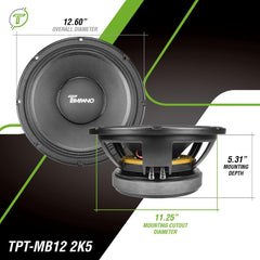 Timpano Audio TPT-MB12 2K5 12" Competition PRO Audio Midbass Loudspeaker