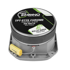 Timpano Audio TPT-ST25 CHROME 4" PRO Audio Super Tweeters 900 Watts 8 Ohm Pair