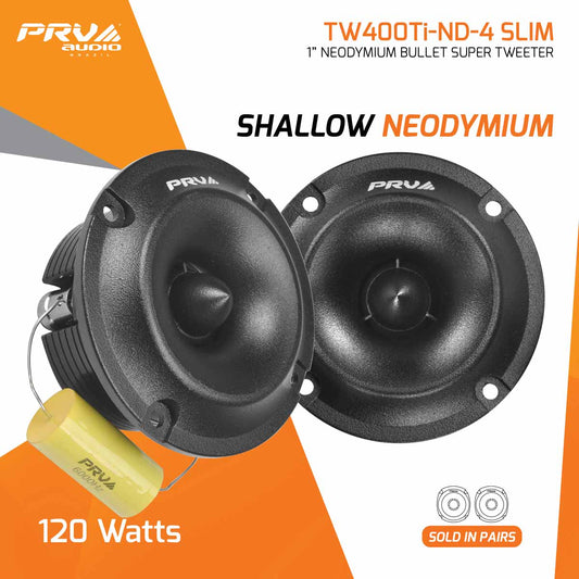 PRV Audio TW400Ti-Nd-4 SLIM Shallow Neodymium Tweeter
