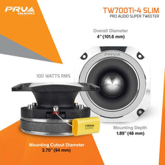 PRV Audio TW700Ti-4 SLIM Pro Audio Super Tweeter
