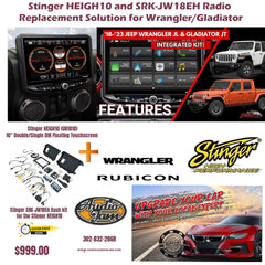 Stinger HEIGH10 and SRK-JW18EH Radio Replacement Solution for Wrangler/Gladiator