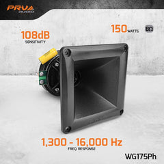 PRV Audio WG175Ph 1" Exit High Frequency Driver + Horn - Combo