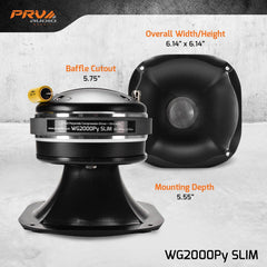 PRV Audio WG2000Py SLIM 2" Exit Mids & Highs Compression Driver With Horn