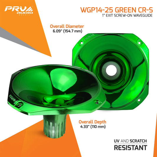 PRV Audio WGP14-25 GREEN CR-S 1" Exit Waveguide