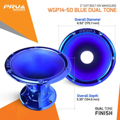 PRV Audio WGP14-50 BLUE DUAL TONE 2" Exit Waveguide
