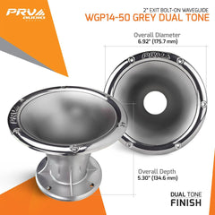 PRV Audio WGP14-50 GREY DUAL TONE 2" Exit Waveguide