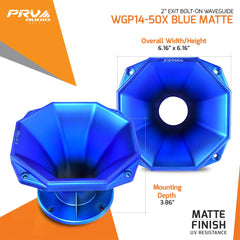 PRV Audio WGP14-50X BLUE MATTE Compact Profile Waveguide