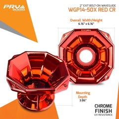 PRV Audio WGP14-50X RED CR Compact Profile Waveguide
