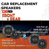 Car Speaker Replacement fits 1987-1989 for Mitsubishi Precis
