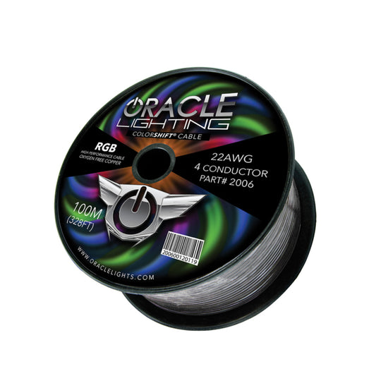 Oracle Lighting 2006-504 - 22AWG 4 Conductor RGB Installation Wire 100M (328ft) Spool - RGB