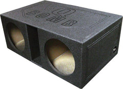 2 x Alpine Type-R R2-W12D2 12" 750w RMS Car Subwoofers + Qpower QBOMB12VL 2" Dual Vented Extra Large Q Bomb SPL Subwoofer Enclosure