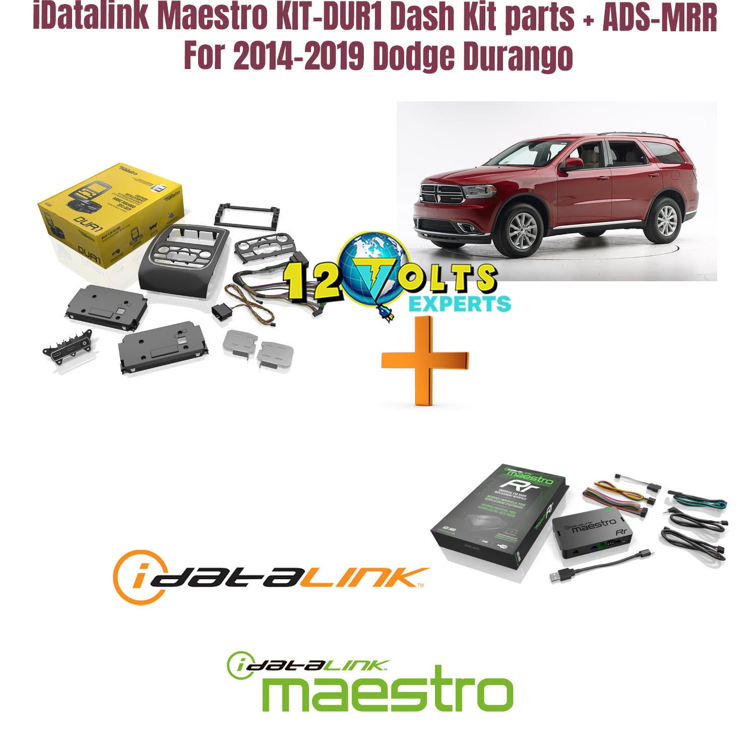 iDatalink Maestro KIT-DUR1 Dash Kit parts + ADS-MRR For 2014-2019 Dodg –  Audio Jam Inc
