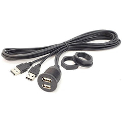 Accele Electronic USBR2X Dash Mount (2) USB 6' Extension