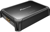 Pioneer car audio amplifier on a white background