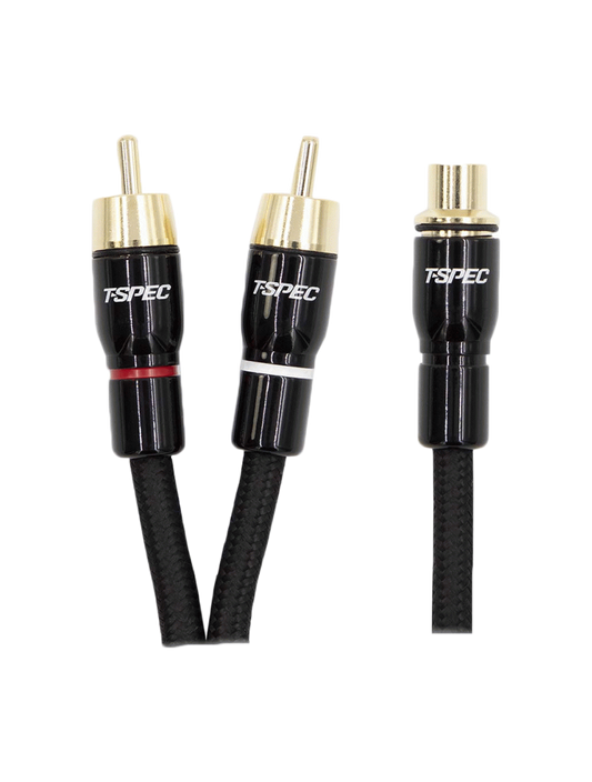 T-Spec V16RCA-Y1 V16 Series RCA Audio Cables - 1 Female 2 Males